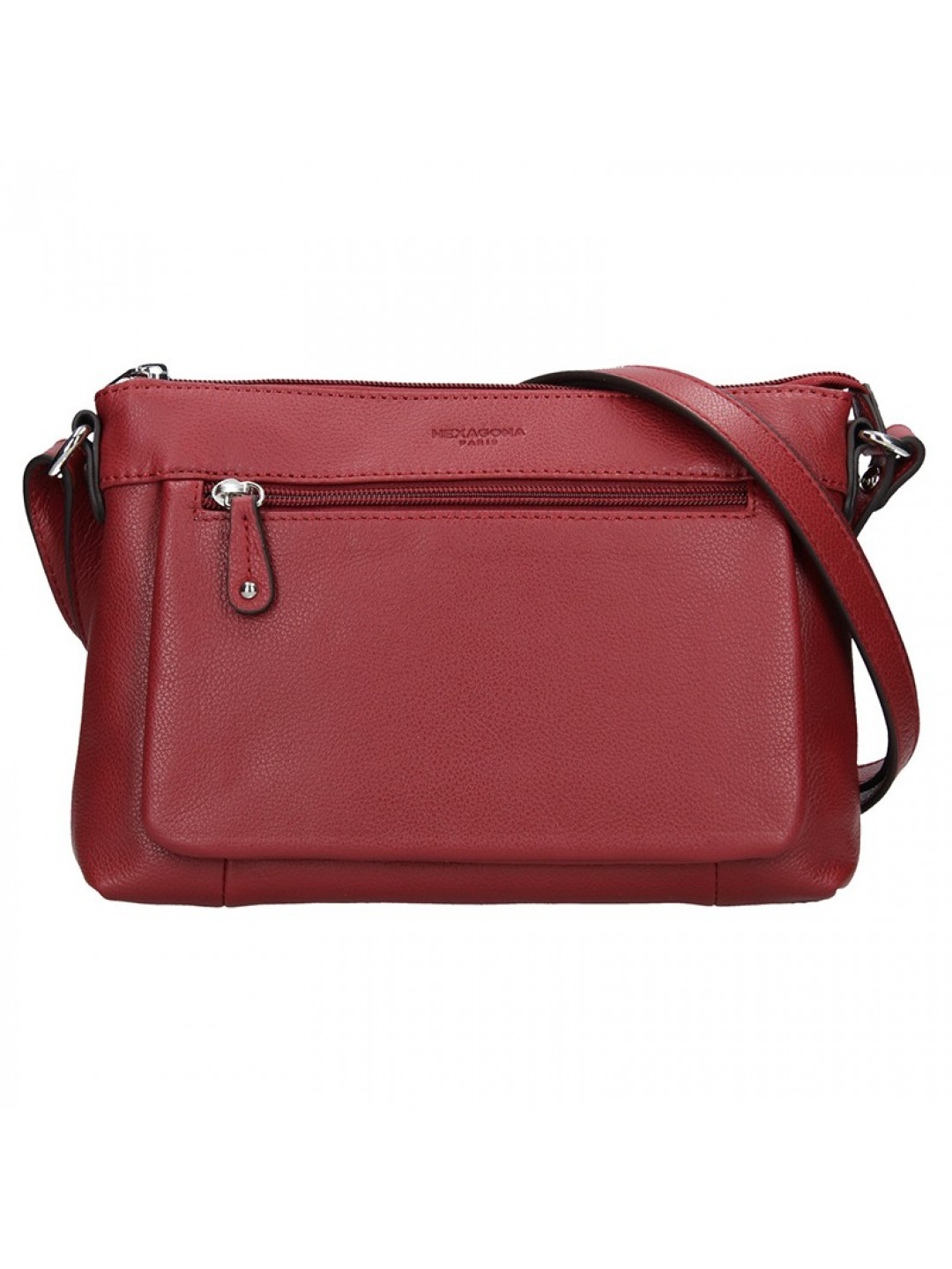 Dámská kožená crossbody kabelka Hexagona Violla – vínová